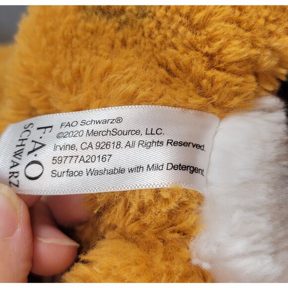 FAO Schwarz 15" Plush Tiger Stuffed Animal Toy Soft Orange White - Picture 15 of 16